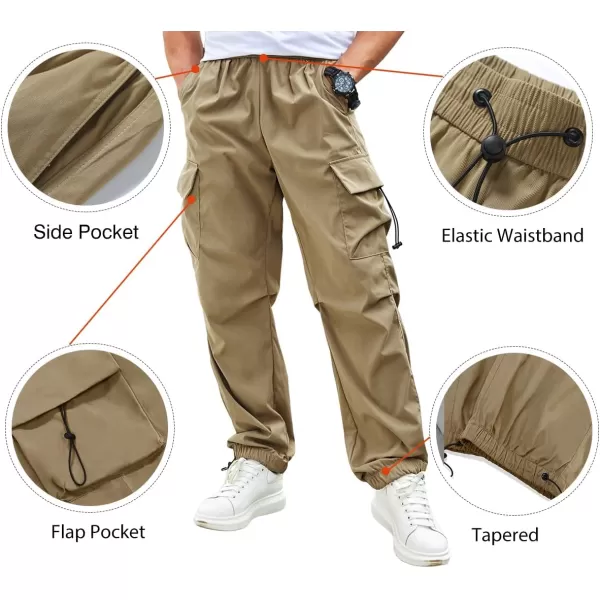 JMIERR Men's Baggy Cargo Pants Trendy Casual Parachute Pant Loose Fit Harem Joggers with Pockets for Streetwear