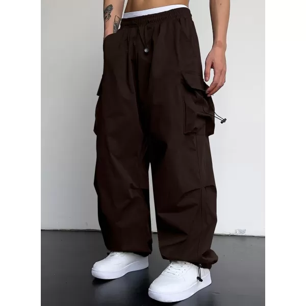 JMIERR Men's Baggy Cargo Pants Trendy Casual Parachute Pant Loose Fit Harem Joggers with Pockets for Streetwear