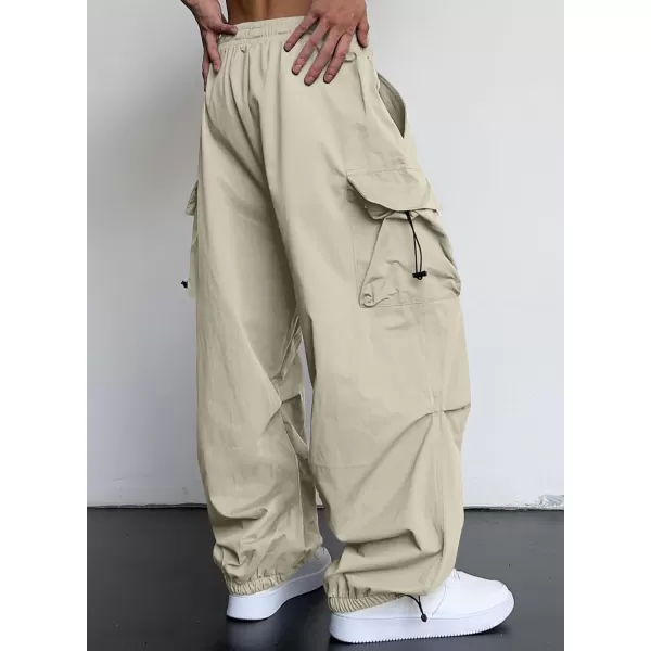JMIERR Men's Baggy Cargo Pants Trendy Casual Parachute Pant Loose Fit Harem Joggers with Pockets for Streetwear