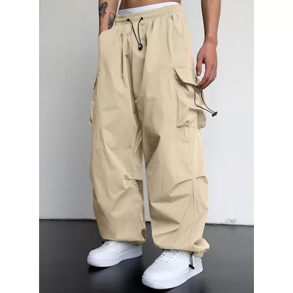 JMIERR Men's Baggy Cargo Pants Trendy Casual Parachute Pant Loose Fit Harem Joggers with Pockets for Streetwear