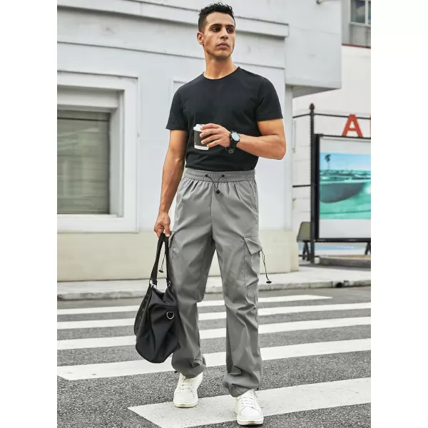 JMIERR Men's Baggy Cargo Pants Trendy Casual Parachute Pant Loose Fit Harem Joggers with Pockets for Streetwear