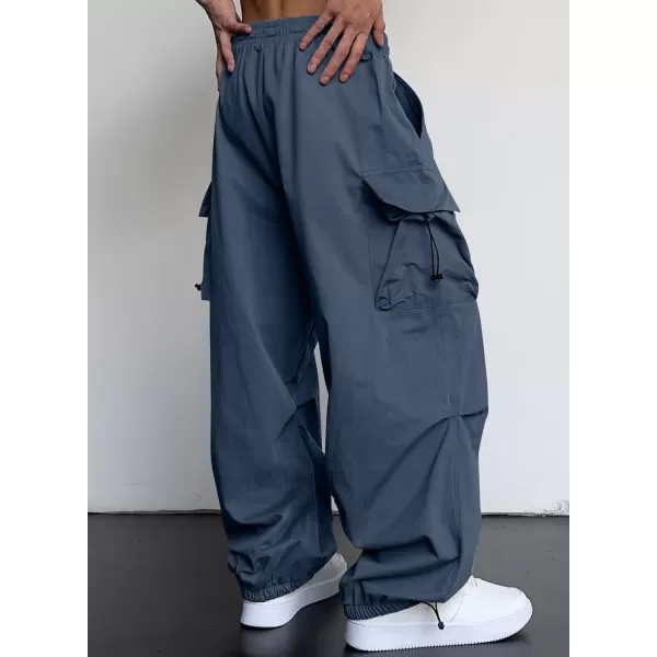 JMIERR Men's Baggy Cargo Pants Trendy Casual Parachute Pant Loose Fit Harem Joggers with Pockets for Streetwear