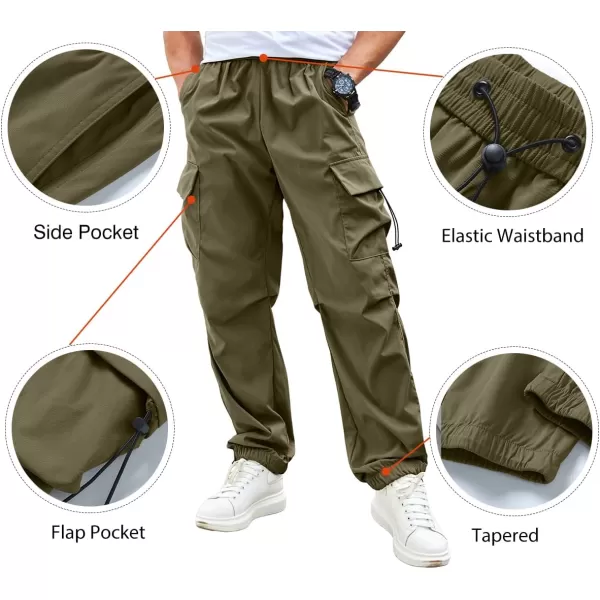 JMIERR Men's Baggy Cargo Pants Trendy Casual Parachute Pant Loose Fit Harem Joggers with Pockets for Streetwear