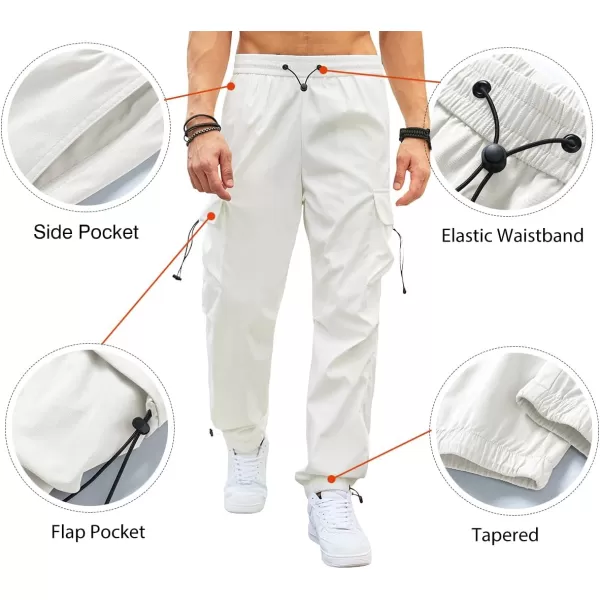JMIERR Men's Baggy Cargo Pants Trendy Casual Parachute Pant Loose Fit Harem Joggers with Pockets for Streetwear