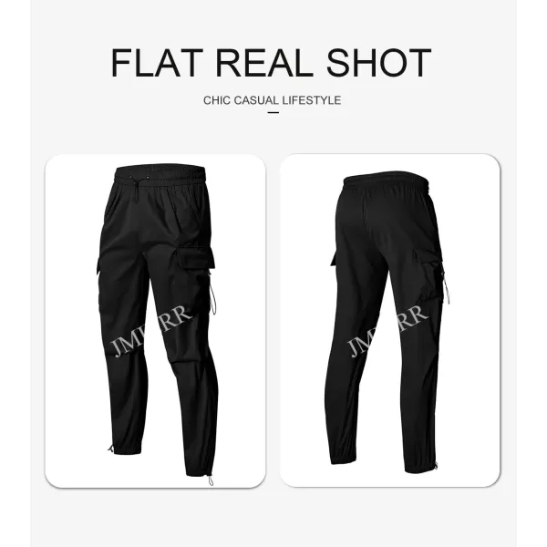 JMIERR Men's Baggy Cargo Pants Trendy Casual Parachute Pant Loose Fit Harem Joggers with Pockets for Streetwear