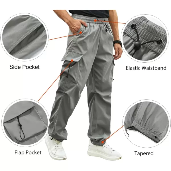 JMIERR Men's Baggy Cargo Pants Trendy Casual Parachute Pant Loose Fit Harem Joggers with Pockets for Streetwear