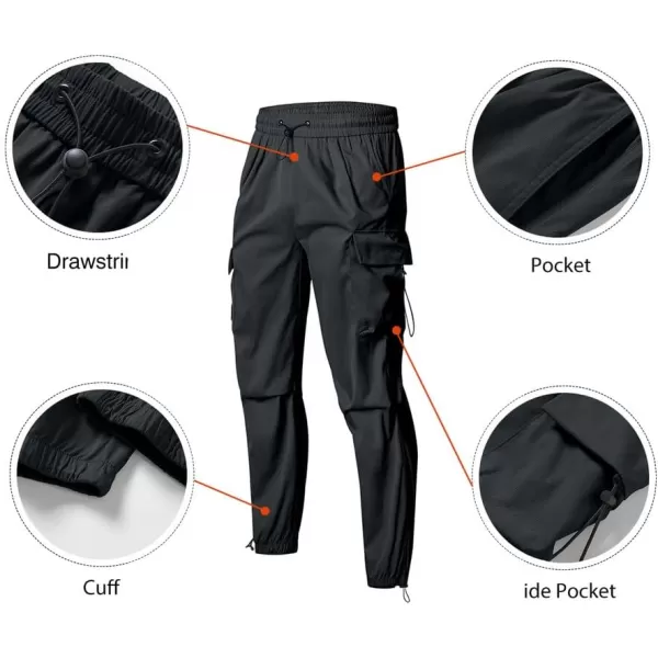 JMIERR Men's Baggy Cargo Pants Trendy Casual Parachute Pant Loose Fit Harem Joggers with Pockets for Streetwear