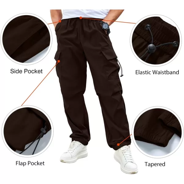 JMIERR Men's Baggy Cargo Pants Trendy Casual Parachute Pant Loose Fit Harem Joggers with Pockets for Streetwear