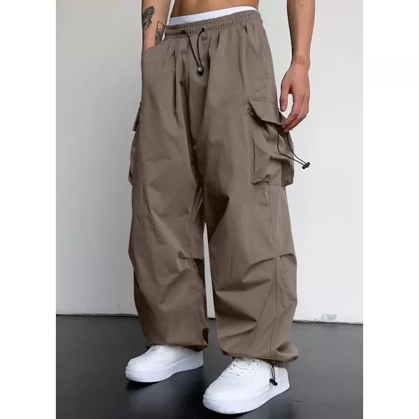 JMIERR Men's Baggy Cargo Pants Trendy Casual Parachute Pant Loose Fit Harem Joggers with Pockets for Streetwear