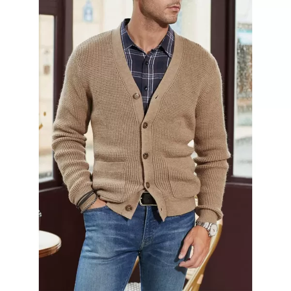 JMIERR Mens Cardigan Sweater Casual Button Down Long Sleeve V Neck Cable Knit Sweaters with Pockets