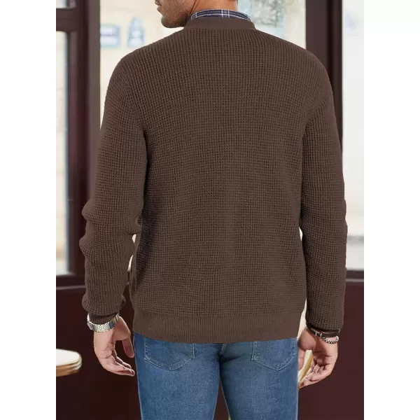 JMIERR Mens Cardigan Sweater Casual Button Down Long Sleeve V Neck Cable Knit Sweaters with Pockets