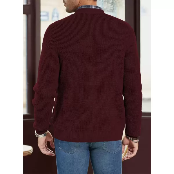 JMIERR Mens Cardigan Sweater Casual Button Down Long Sleeve V Neck Cable Knit Sweaters with Pockets