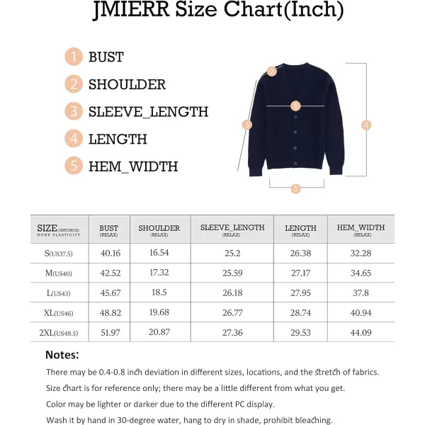 JMIERR Mens Cardigan Sweater Casual Button Down Long Sleeve V Neck Cable Knit Sweaters with Pockets