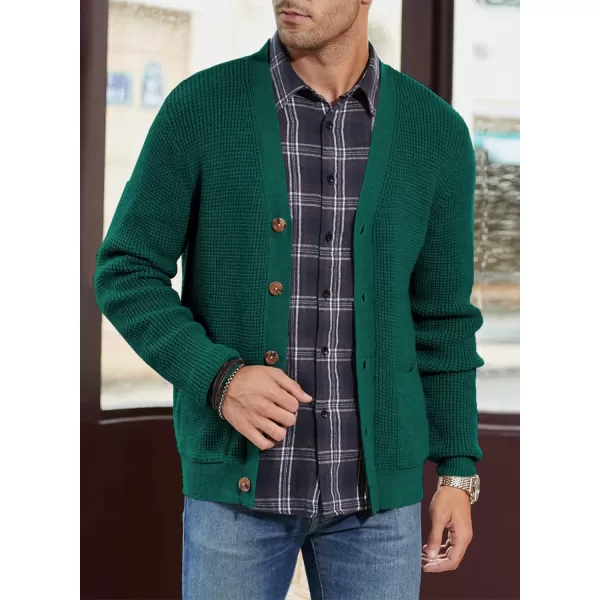 JMIERR Mens Cardigan Sweater Casual Button Down Long Sleeve V Neck Cable Knit Sweaters with Pockets