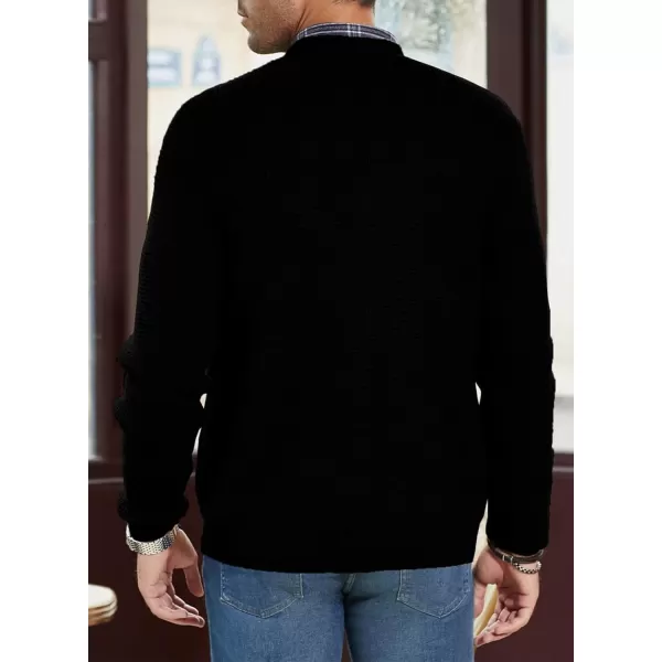 JMIERR Mens Cardigan Sweater Casual Button Down Long Sleeve V Neck Cable Knit Sweaters with Pockets
