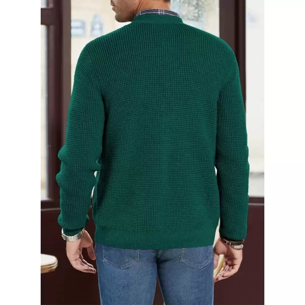 JMIERR Mens Cardigan Sweater Casual Button Down Long Sleeve V Neck Cable Knit Sweaters with Pockets