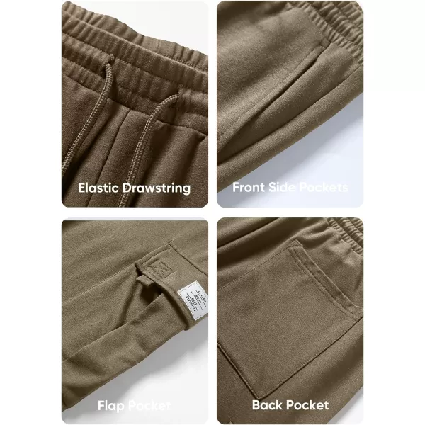 JMIERR Mens Cargo Sweat Shorts - Casual Drawstring Elastic Waist Cotton Athletic Workout Gym Jogger Shorts with 5 Pockets