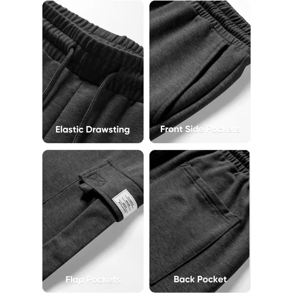 JMIERR Mens Cargo Sweat Shorts - Casual Drawstring Elastic Waist Cotton Athletic Workout Gym Jogger Shorts with 5 Pockets