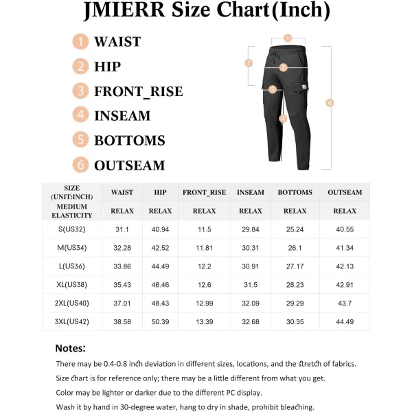 JMIERR Men's Cargo Sweatpants Wide Leg Joggers Pants with 5 Pockets for Athletic, Workout, Jogging, Running
