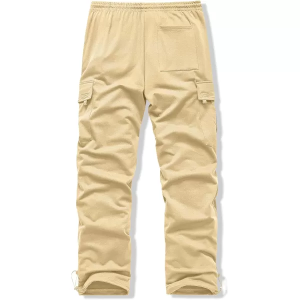 JMIERR Men's Cargo Sweatpants Wide Leg Joggers Pants with 5 Pockets for Athletic, Workout, Jogging, Running