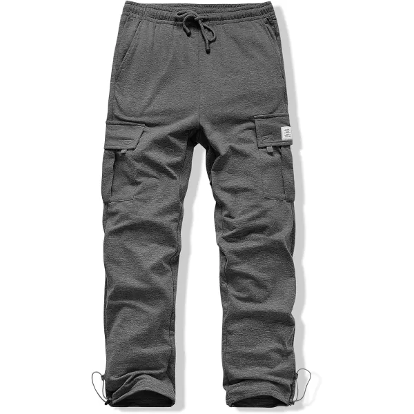 JMIERR Men's Cargo Sweatpants Wide Leg Joggers Pants with 5 Pockets for Athletic, Workout, Jogging, Running