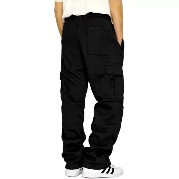 JMIERR Men's Cargo Sweatpants Wide Leg Joggers Pants with 5 Pockets for Athletic, Workout, Jogging, Running