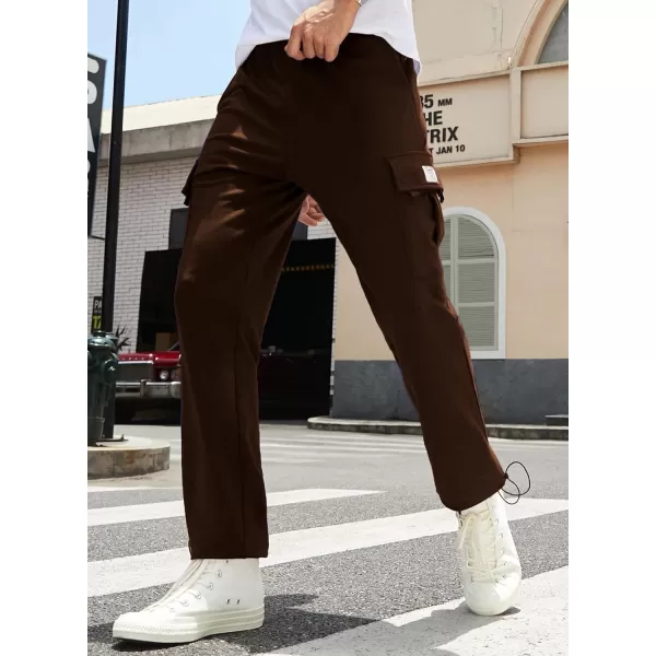 JMIERR Men's Cargo Sweatpants Wide Leg Joggers Pants with 5 Pockets for Athletic, Workout, Jogging, Running