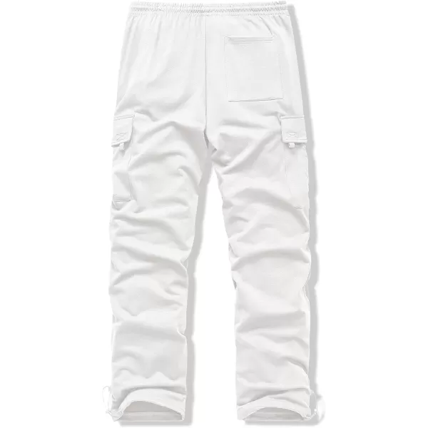JMIERR Men's Cargo Sweatpants Wide Leg Joggers Pants with 5 Pockets for Athletic, Workout, Jogging, Running