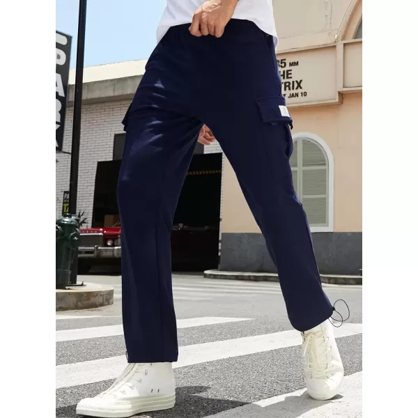 JMIERR Men's Cargo Sweatpants Wide Leg Joggers Pants with 5 Pockets for Athletic, Workout, Jogging, Running