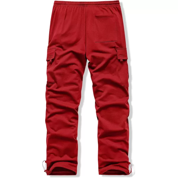 JMIERR Men's Cargo Sweatpants Wide Leg Joggers Pants with 5 Pockets for Athletic, Workout, Jogging, Running