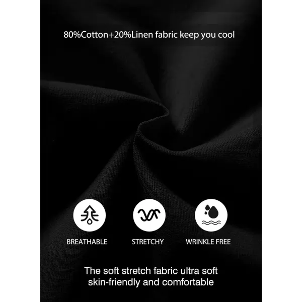 JMIERR Mens Casual 5"/ 7" Cotton Linen Shorts - Elastic Waist Drawstring Summer Beach Golf Shorts with Pockets