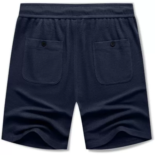 JMIERR Men's Casual 5"/ 7" Shorts Waffle Elastic Waist Drawstring Workout Running Jogging Beach Sweat Shorts with Pockets