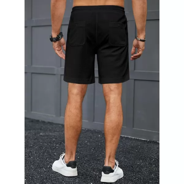 JMIERR Men's Casual 5"/ 7" Shorts Waffle Elastic Waist Drawstring Workout Running Jogging Beach Sweat Shorts with Pockets