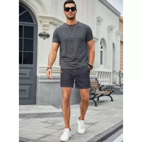 JMIERR Men's Casual 5"/ 7" Shorts Waffle Elastic Waist Drawstring Workout Running Jogging Beach Sweat Shorts with Pockets