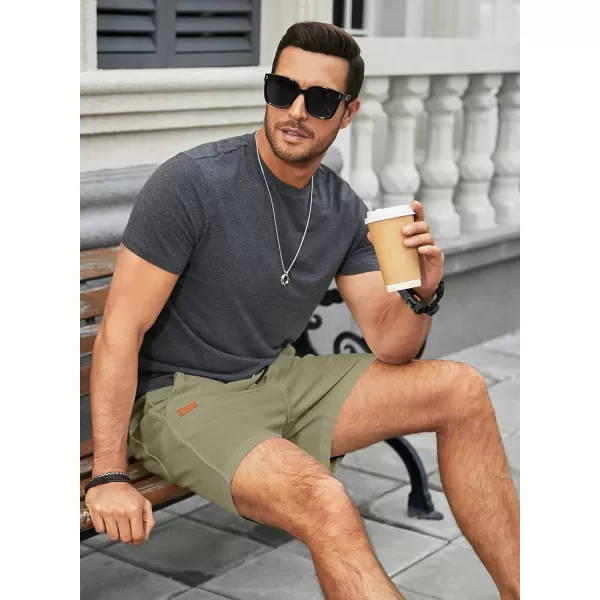 JMIERR Men's Casual 5"/ 7" Shorts Waffle Elastic Waist Drawstring Workout Running Jogging Beach Sweat Shorts with Pockets