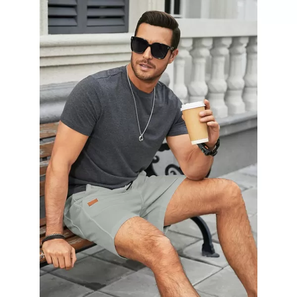 JMIERR Men's Casual 5"/ 7" Shorts Waffle Elastic Waist Drawstring Workout Running Jogging Beach Sweat Shorts with Pockets