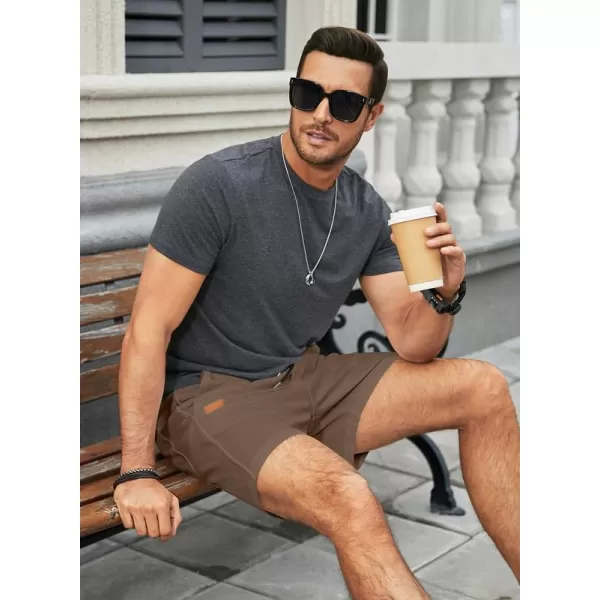 JMIERR Men's Casual 5"/ 7" Shorts Waffle Elastic Waist Drawstring Workout Running Jogging Beach Sweat Shorts with Pockets