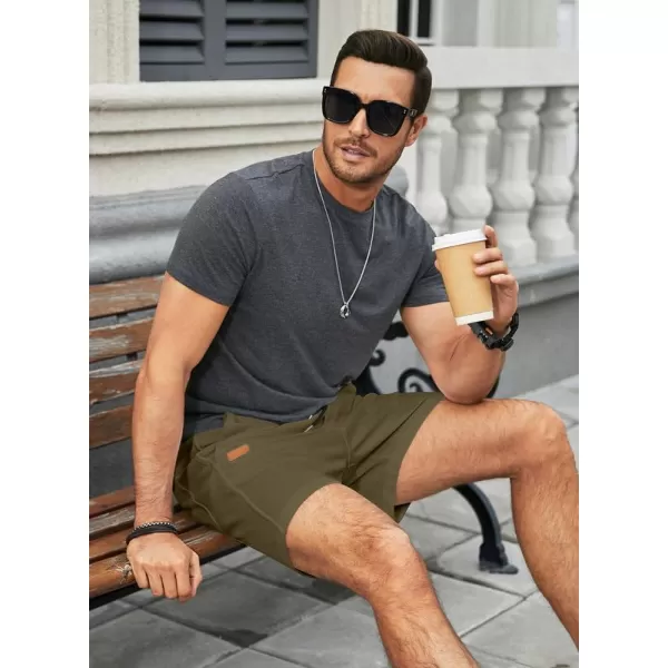 JMIERR Men's Casual 5"/ 7" Shorts Waffle Elastic Waist Drawstring Workout Running Jogging Beach Sweat Shorts with Pockets