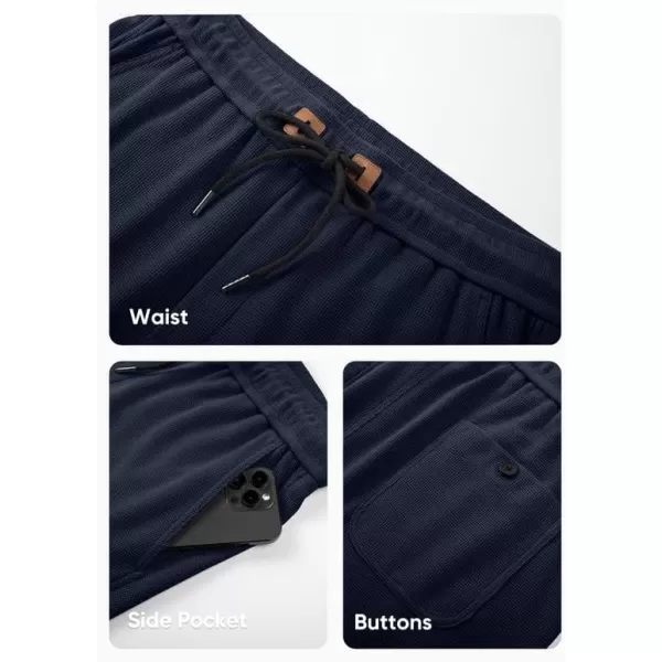 JMIERR Men's Casual 5"/ 7" Shorts Waffle Elastic Waist Drawstring Workout Running Jogging Beach Sweat Shorts with Pockets