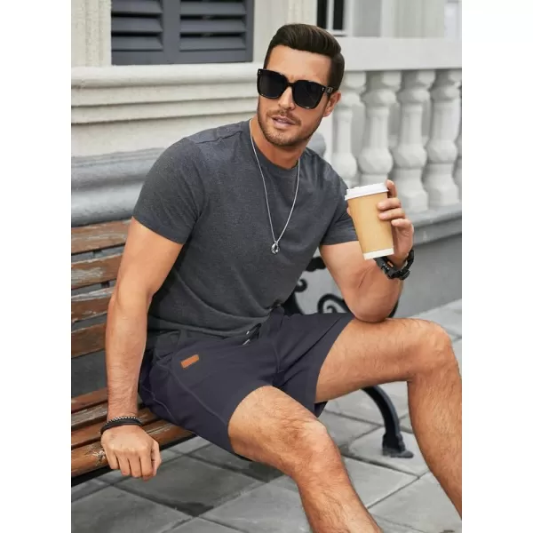 JMIERR Men's Casual 5"/ 7" Shorts Waffle Elastic Waist Drawstring Workout Running Jogging Beach Sweat Shorts with Pockets