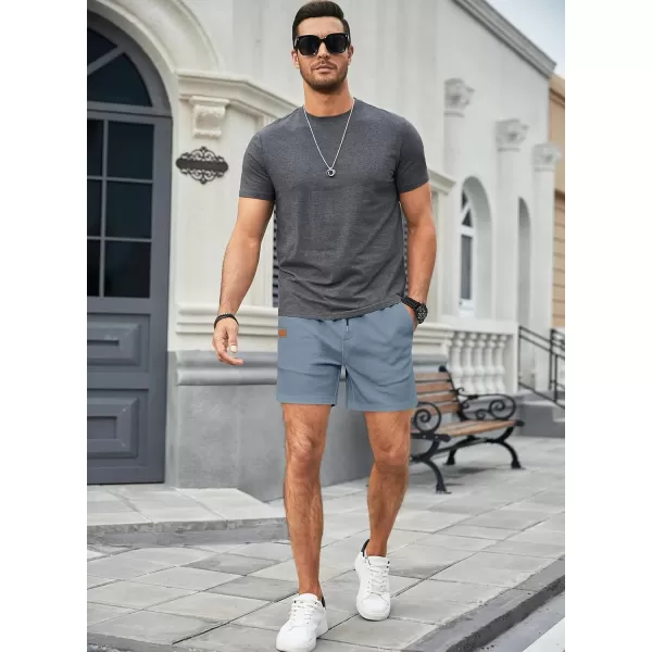 JMIERR Men's Casual 5"/ 7" Shorts Waffle Elastic Waist Drawstring Workout Running Jogging Beach Sweat Shorts with Pockets
