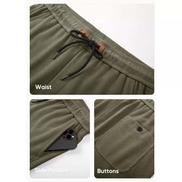 JMIERR Men's Casual 5"/ 7" Shorts Waffle Elastic Waist Drawstring Workout Running Jogging Beach Sweat Shorts with Pockets