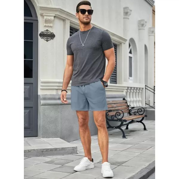 JMIERR Men's Casual 5"/ 7" Shorts Waffle Elastic Waist Drawstring Workout Running Jogging Beach Sweat Shorts with Pockets