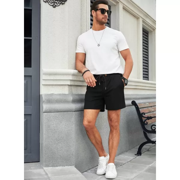 JMIERR Men's Casual 5"/ 7" Shorts Waffle Elastic Waist Drawstring Workout Running Jogging Beach Sweat Shorts with Pockets