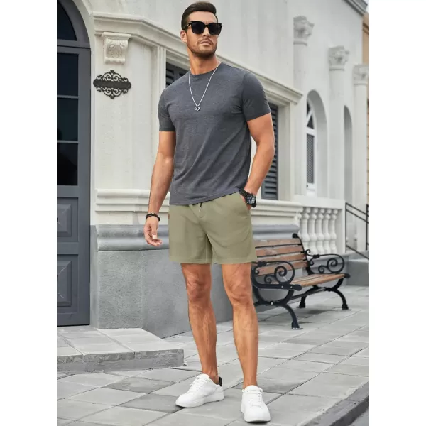JMIERR Men's Casual 5"/ 7" Shorts Waffle Elastic Waist Drawstring Workout Running Jogging Beach Sweat Shorts with Pockets