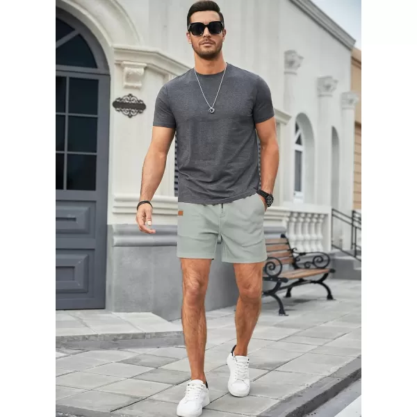 JMIERR Men's Casual 5"/ 7" Shorts Waffle Elastic Waist Drawstring Workout Running Jogging Beach Sweat Shorts with Pockets