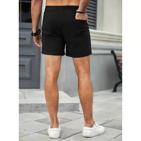 JMIERR Men's Casual 5"/ 7" Shorts Waffle Elastic Waist Drawstring Workout Running Jogging Beach Sweat Shorts with Pockets