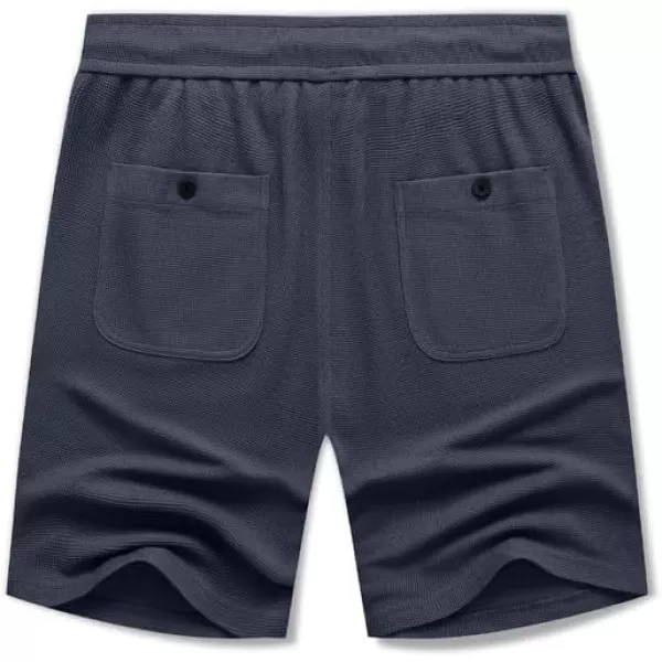 JMIERR Men's Casual 5"/ 7" Shorts Waffle Elastic Waist Drawstring Workout Running Jogging Beach Sweat Shorts with Pockets