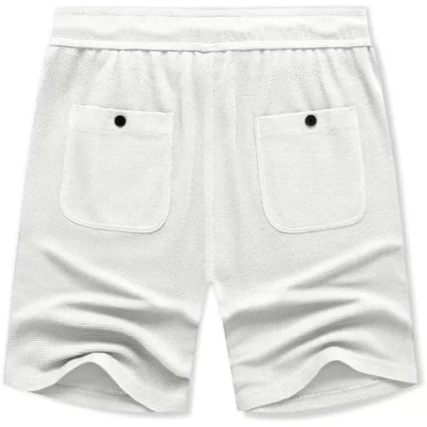 JMIERR Men's Casual 5"/ 7" Shorts Waffle Elastic Waist Drawstring Workout Running Jogging Beach Sweat Shorts with Pockets