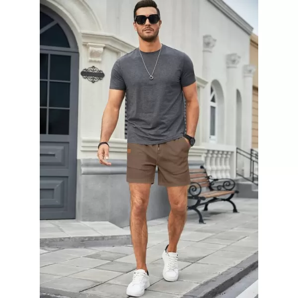 JMIERR Men's Casual 5"/ 7" Shorts Waffle Elastic Waist Drawstring Workout Running Jogging Beach Sweat Shorts with Pockets